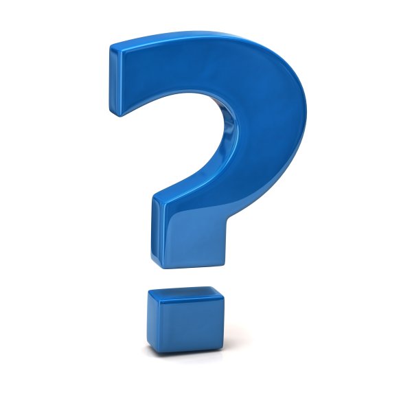 Знак вопроса на белом фоне