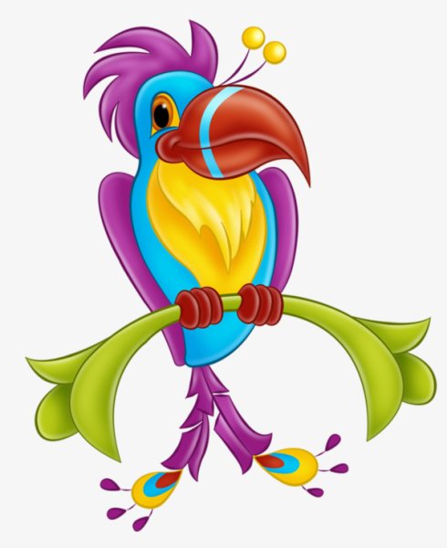 Попугай из мультика