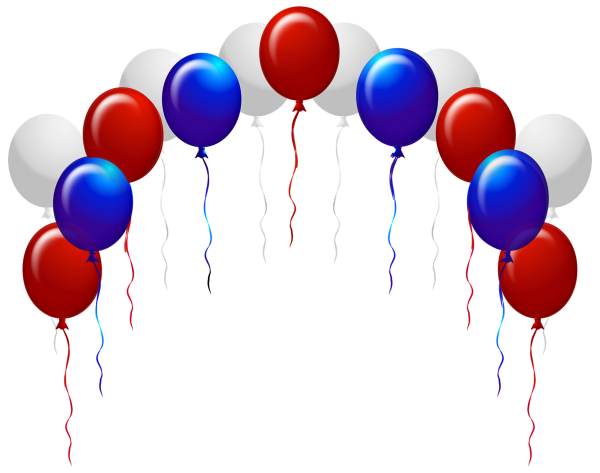 Воздушные шары на прозрачном фоне