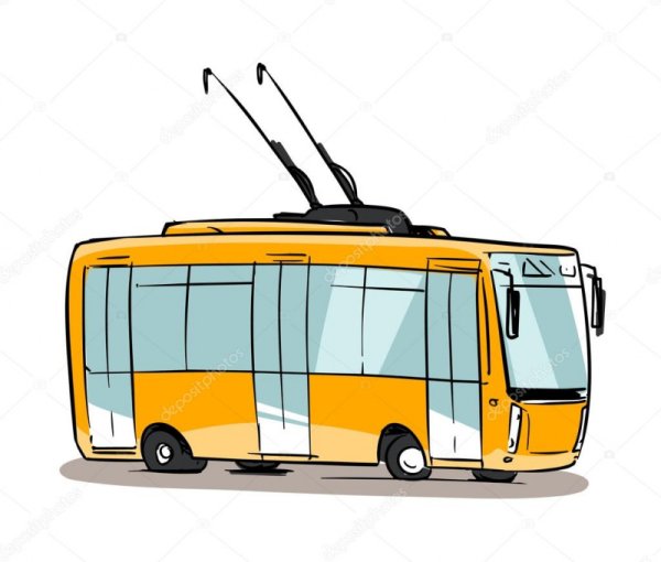 Троллейбус мультяшный