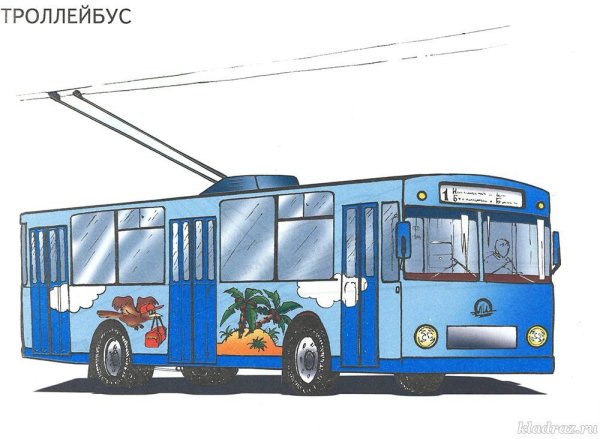 Троллейбус картинка для детей
