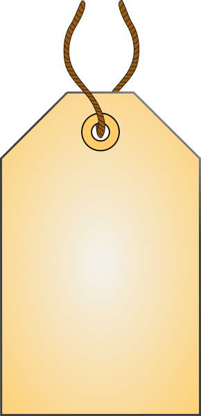 Этикетка на веревке