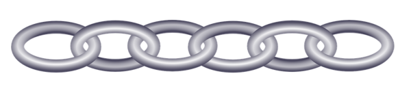 Цепь мультяшная на белом фоне
