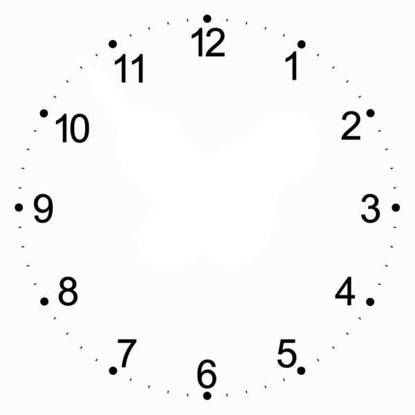 Круглый циферблат без стрелок