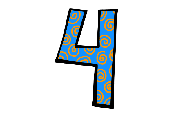 Четверка на прозрачном фоне