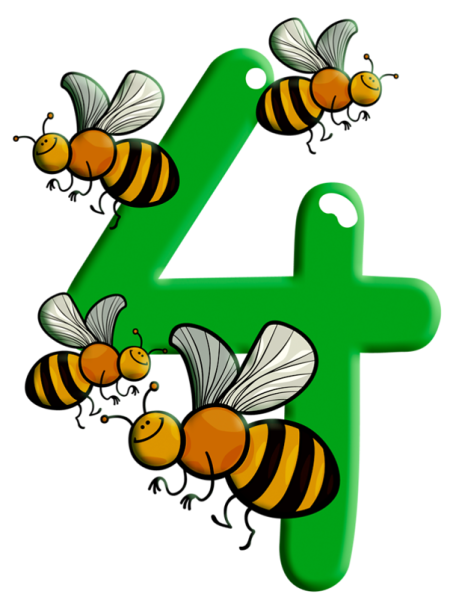 Цифра 4 для детей