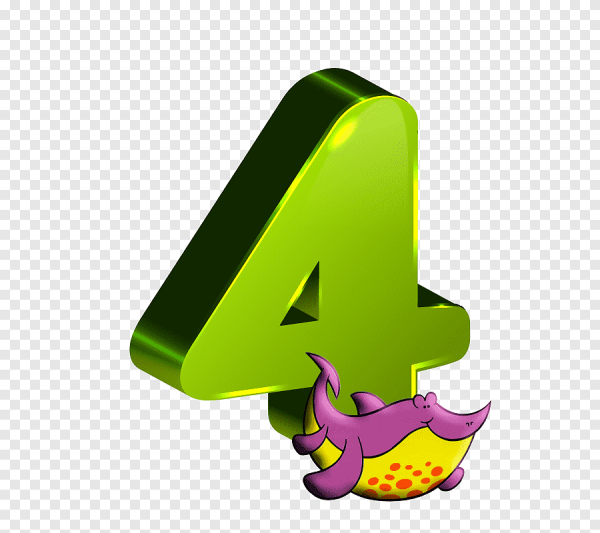 Цифра 4 для детей