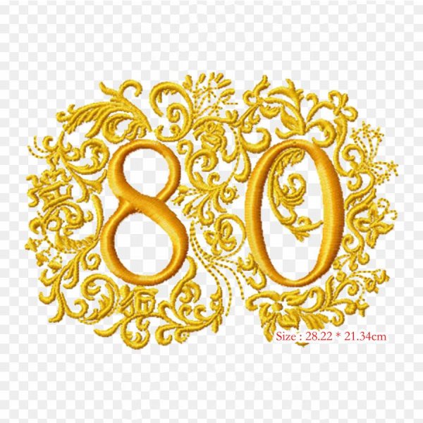 С юбилеем 80 на прозрачном фоне