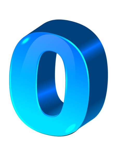 Цифры синие