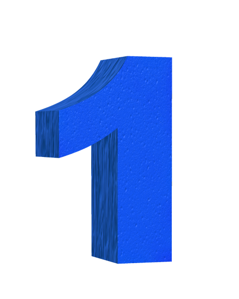 Цифра 1 цветная