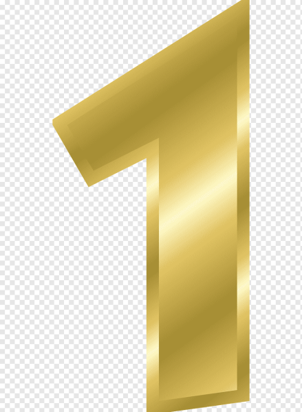 Цифра один без фона