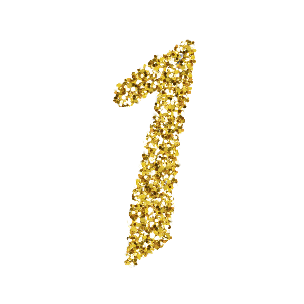 Красивые золотые цифры