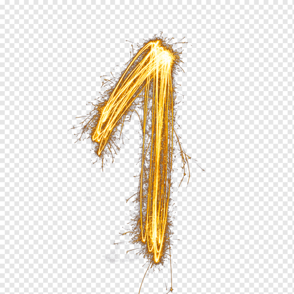 Цифра 1 золото