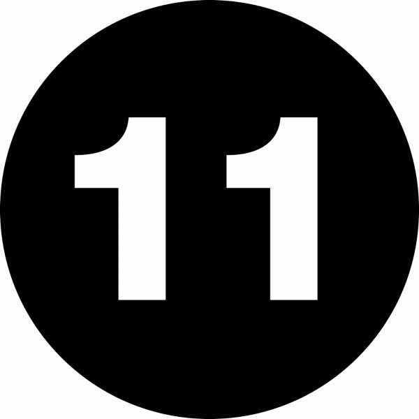 Цифра 11 в круге