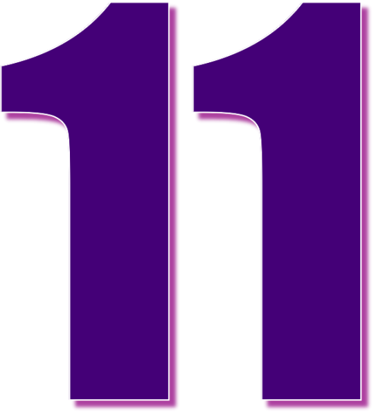 Цифра 11 красивая