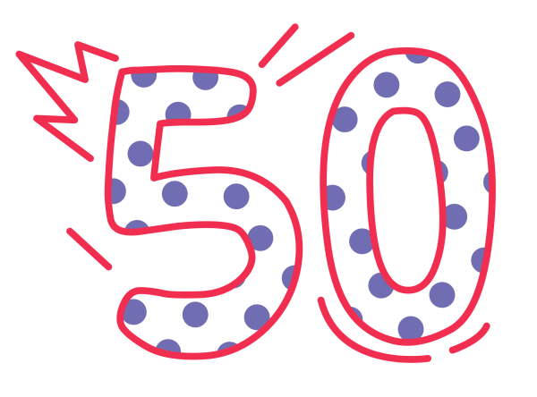 Цифра 50 для детей