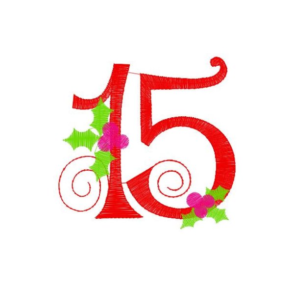 Красивые цифры 15 лет