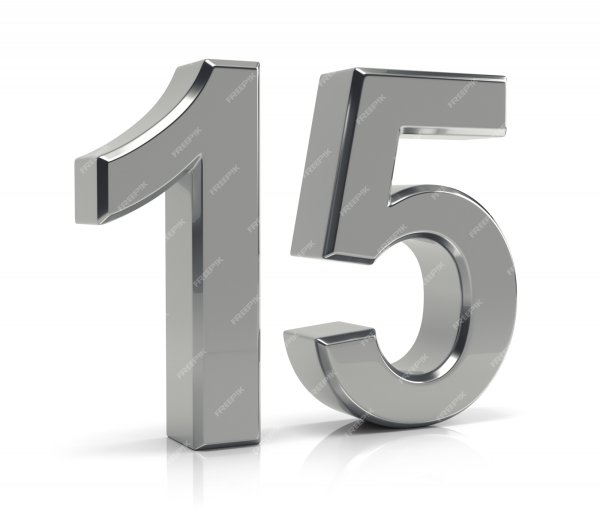 Цифра 15 на фоне