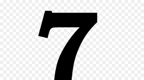 Цифра 7 черная