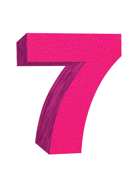 Цифра семь красивая