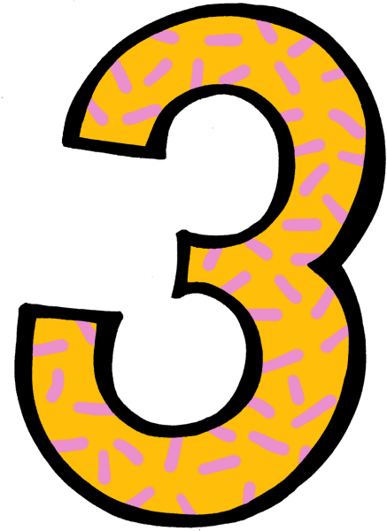 Цифра 3 на фоне