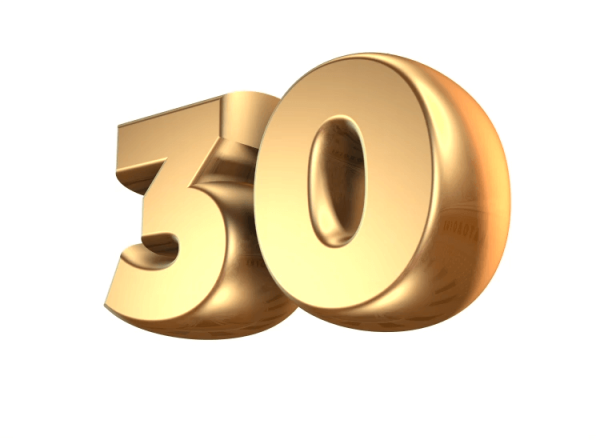 Цифра 30 красивая