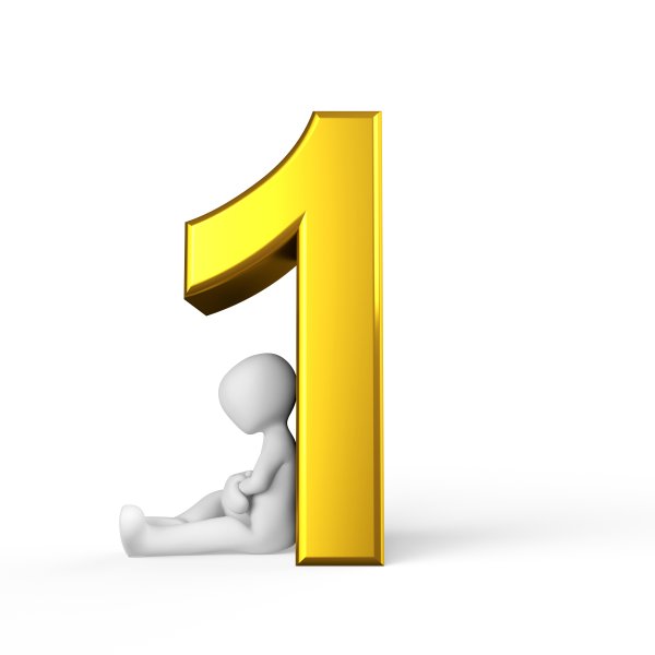 Цифра 1 человечек