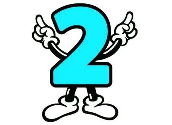 Цифра 2 в виде человечка