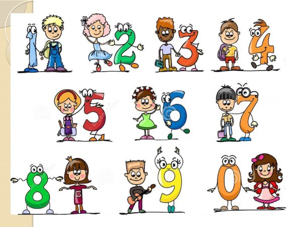 Веселые цифры человечки