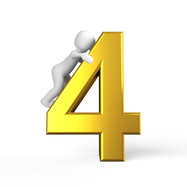 Цифра один человечек