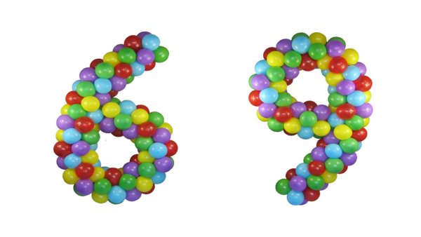 Красивые цифры из разноцветных шариков