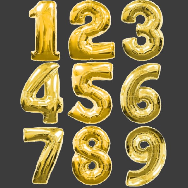 Шар фольгированный цифра