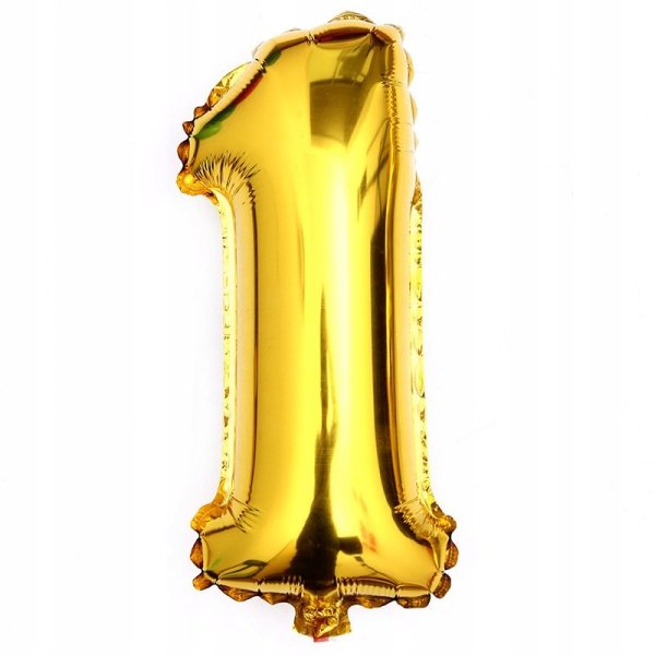 Воздушный шар "цифра 1" золото