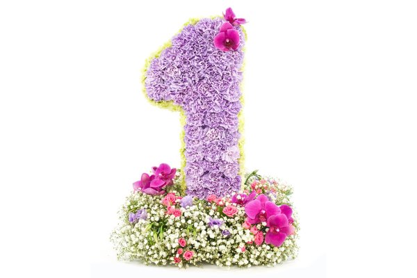 Цифры из цветов