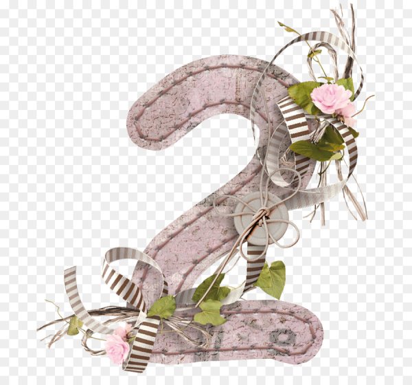 Цифра 2 Цветочная