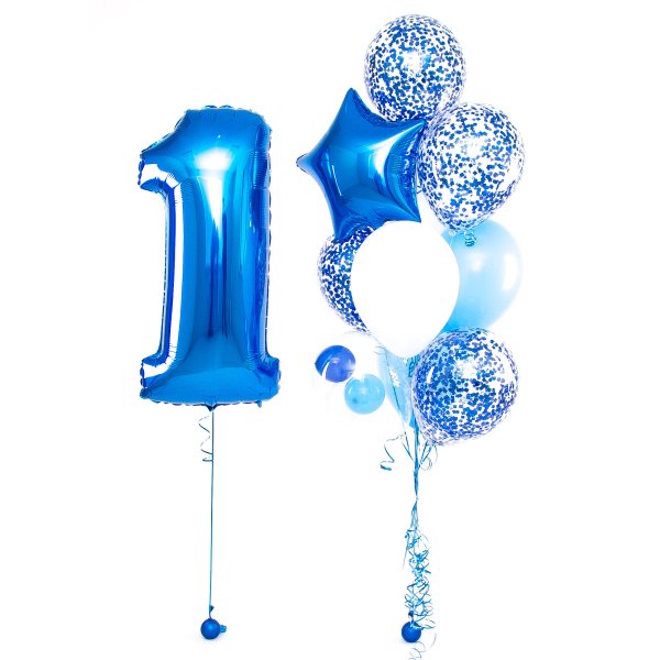 Цифра 1 с шариками