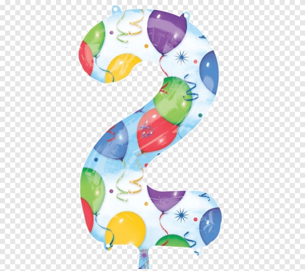 Цифра 2 с шариками