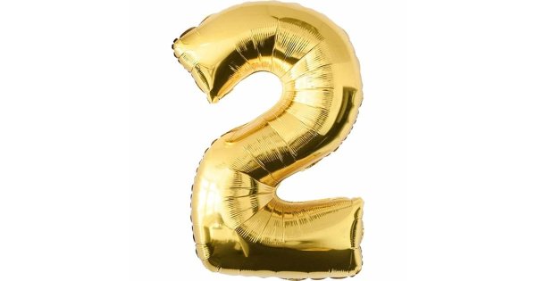 Шар цифра Agura 0 золотой