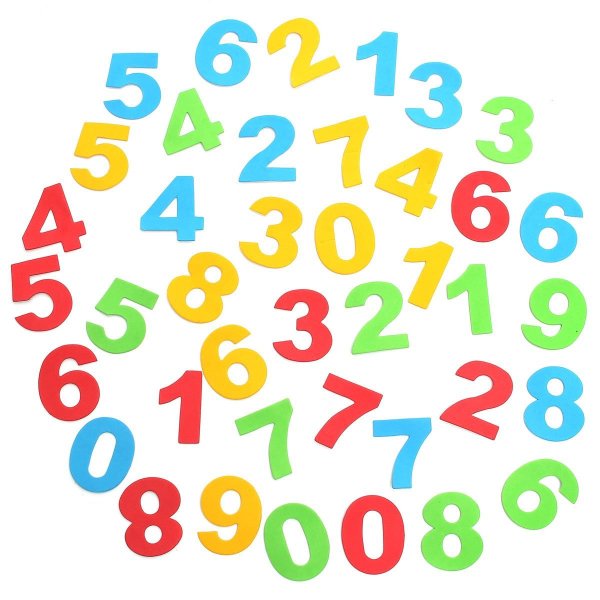 Детские цифры на прозрачном фоне