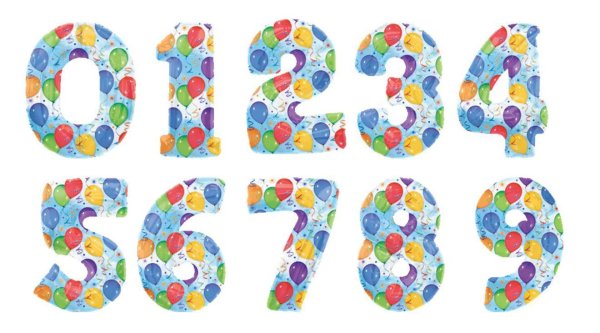 Разноцветные цифры