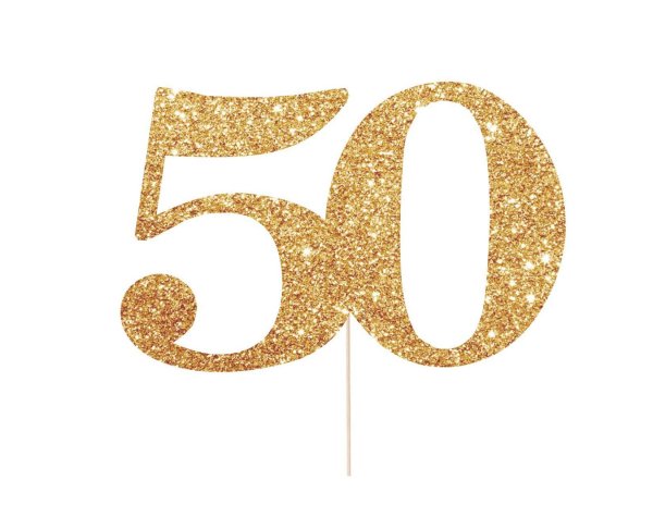 Цифра 50 золото