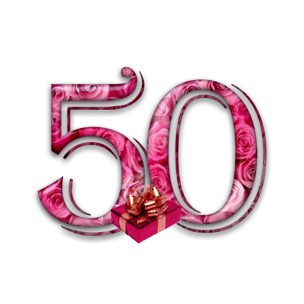 Цифра 50 красиво