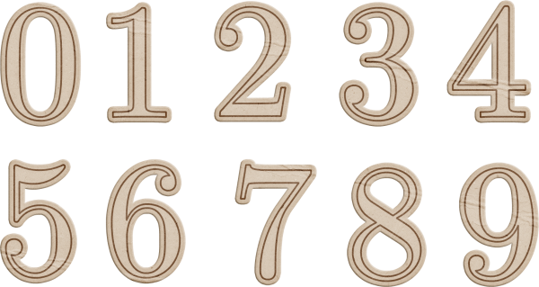 Красивые цифры на прозрачном фоне