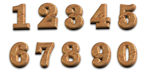 Деревянные цифры