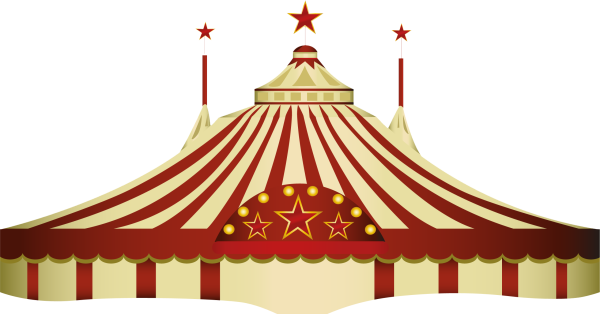 Цирковой шатер на прозрачном фоне