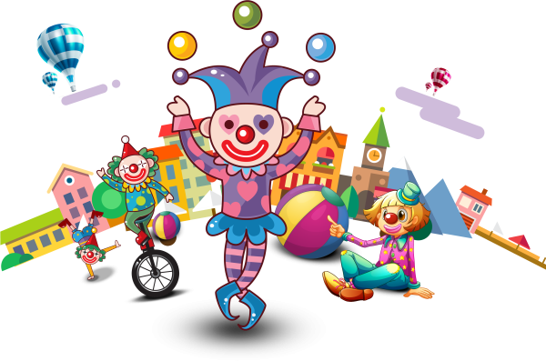 Клоун на прозрачном фоне для фотошопа