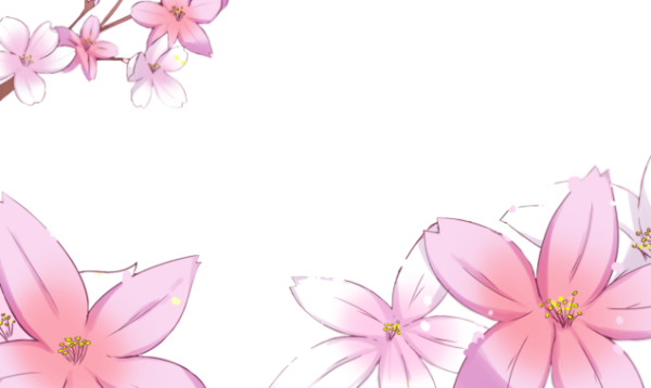 Рамка из цветов аниме