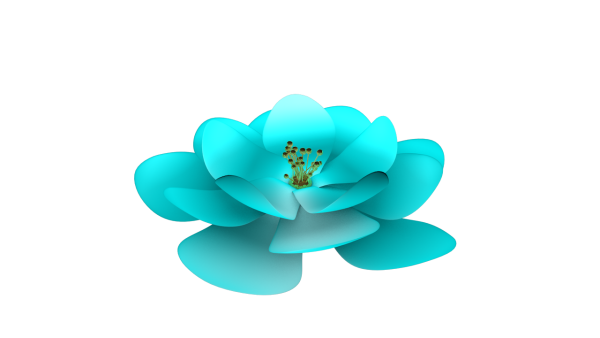 Бирюзовые цветы