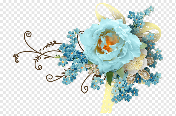 Бирюзовые цветы для фотошопа