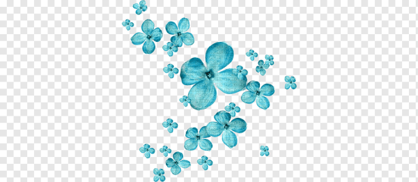 Бирюзовая веточка на прозрачном фоне